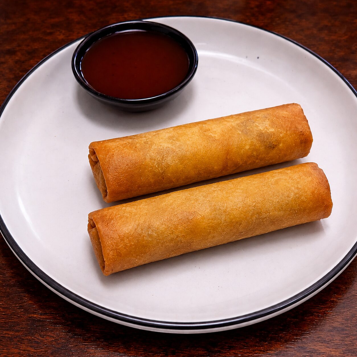 2 Pork Spring Rolls at Hometown Kopi