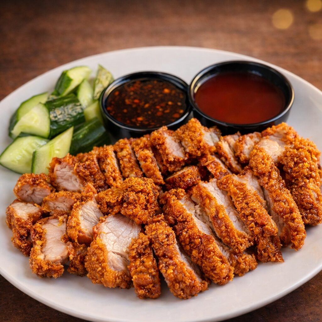 Crispy Pork Belly at Hometown Kopi